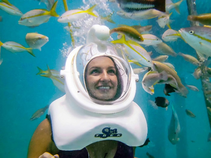 underwater snorkel helmet